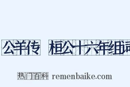 公羊传·桓公十六年组词是什么意思的图片